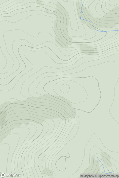 Thumbnail image for Blackhall Hill [The River Tweed to the English Border] [NT780117] showing contour plot for surrounding peak
